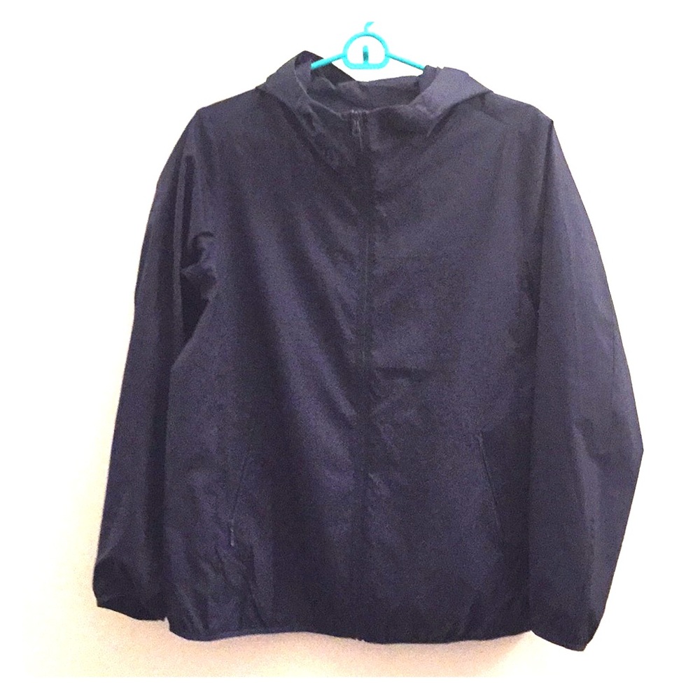 Navy rain jacket